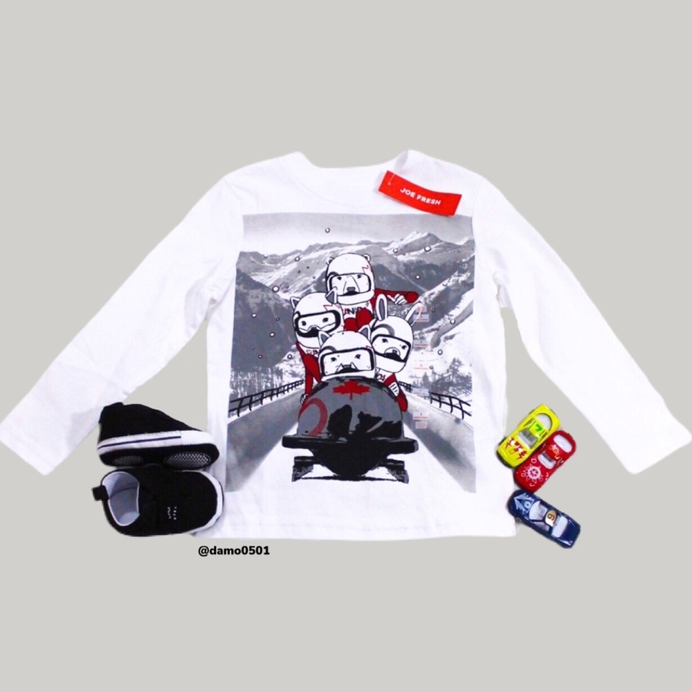 NWT Joe Fresh Toddler “Freshster” Sled Graphic Top - Picture 2 of 6